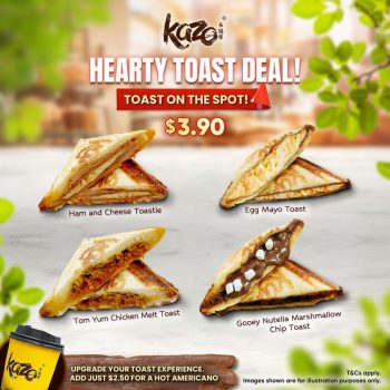 Kazo-Hearty-Toast-Deal-350x350 29 Feb 2024 Onward: Kazo - Hearty Toast Deal