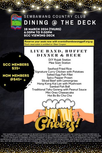 Live-Band-Buffet-Dinner-Beer-at-SCC-Viewing-Deck-350x525 28 Mar 2024: Live Band, Buffet Dinner & Beer at  SCC Viewing Deck