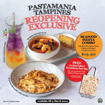 PastaMania-ReOpening-Exclusive-Deal-at-Tampines-Mall-350x350 16 Feb 2024 Onward: PastaMania - ReOpening Exclusive Deal at Tampines Mall