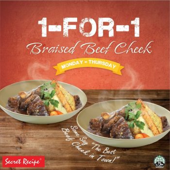 Secret-Recipe-1-for-1-Braised-Beef-Cheek-Promo-350x350 1 Mar 2024 Onward: Secret Recipe - 1-for-1 Braised Beef Cheek Promo