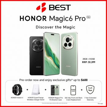BEST-Denki-HONOR-Magic6-Pro-Pre-order-Promo-350x350 20 Mar 2024 Onward: BEST Denki - HONOR Magic6 Pro Pre-order Promo