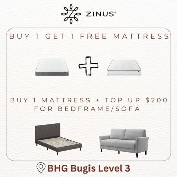 BHG-Buy-1-Get-1-Free-With-Zinus-350x350 Now till 30 Apr 2024: BHG - Buy 1 Get 1 Free With Zinus