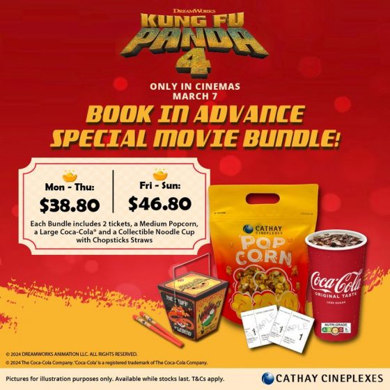 5 Mar 2024 Onward: Cathay Cineplexes - Kung Fu Panda 4 Advance Sales