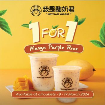 HEY-I-AM-YOGOST-1-for-1-Mango-Purple-Rice-Yogurt-Deal-350x350 9-17 Mar 2024: HEY! I AM YOGOST - 1-for-1 Mango Purple Rice Yogurt Deal