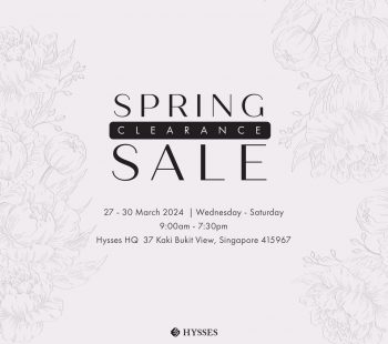 Hysses-Spring-Clearance-Sale-350x310 27-30 Mar 2024: Hysses Spring Clearance Warehouse Sale! Up to 50% OFF