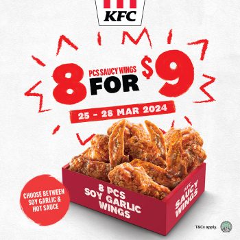KFC-8-Saucy-Wings-Promo-350x350 25-28 Mar 2024: KFC - 8 Saucy Wings Promo
