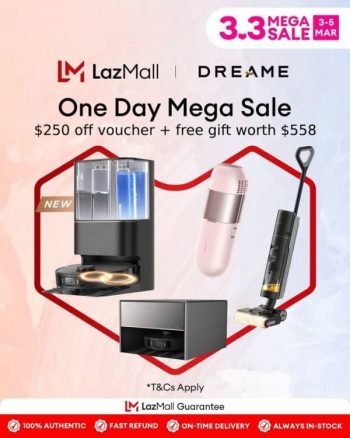 Lazada-Dreame-One-Day-Mega-Sale-350x438 3-5 Mar 2024: Lazada - Dreame One Day Mega Sale