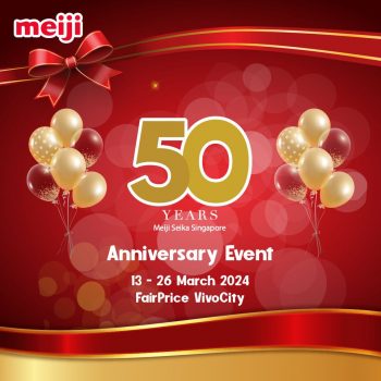 Meiji-50th-Anniversary-Event-at-FairPrice-VivoCity-350x350 13-26 Mar 2024: Meiji - 50th Anniversary Event at FairPrice VivoCity