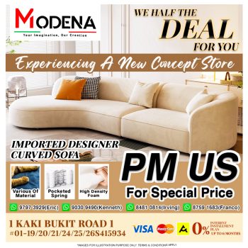 Modena-Furnishing-Hari-Raya-Furniture-Sale-350x350 18 Mar 2024 Onward: Modena Furnishing - Hari Raya Furniture Sale