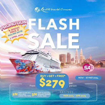 SA-Tours-Genting-Dream-Cruise-Flash-Sale-350x350 Now till 18 Mar 2024: SA Tours - Genting Dream Cruise Flash Sale