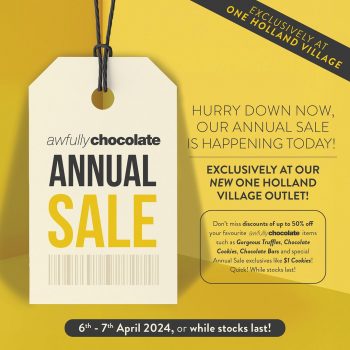 Awfully-Chocolate-Annual-Sale-350x350 6-7 Apr 2024: Awfully Chocolate - Annual Sale