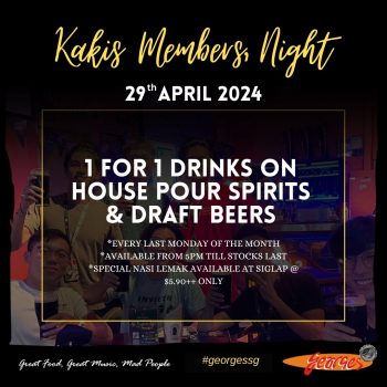 Georges-Kakis-Members-Night-Special-350x350 29 Apr 2024: Georges - Kakis Members Night Special