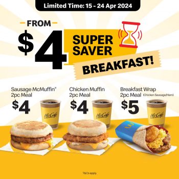 McDonalds-4-Super-Saver-Breakfast-Deal-350x350 15-24 Apr 2024: McDonald's - $4 Super Saver Breakfast Deal