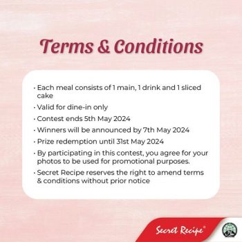 Secret-Recipe-Mothers-Day-Contest-1-350x350 Now till 5 May 2024: Secret Recipe - Mother's Day Contest