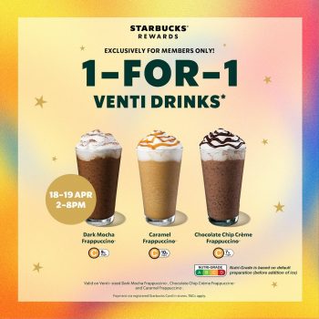 Starbucks-1-for-1-Deal-350x350 18-19 Apr 2024: Starbucks - 1 for 1 Deal