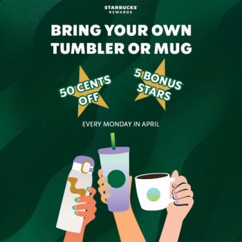 Starbucks-Bring-Your-Own-Tumbler-Or-Mug-Get-50-Cents-OFF-Promotion-350x350 1 Apr 2024 Onward: Starbucks - Bring Your Own Tumbler Or Mug Get 50 Cents OFF Promotion