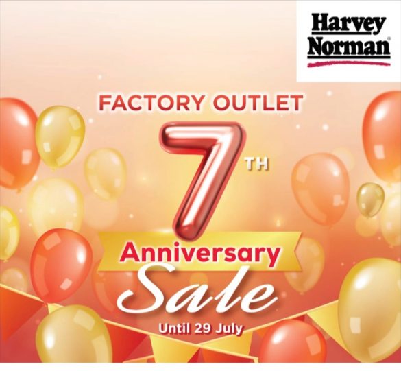 Now till 29 July 2024 Harvey Norman Singapore Anniversary Factory