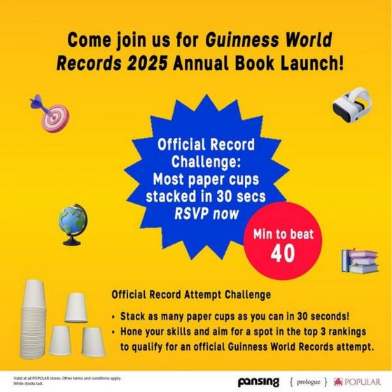 14 September 2024: POPULAR Bookstore Singapore – Guinness World Records ...