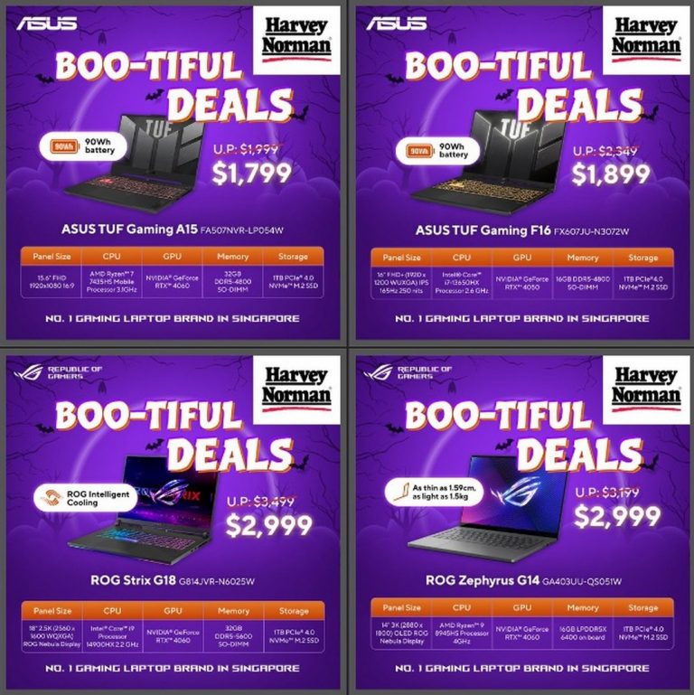21 October 2024 Onwards: Harvey Norman Singapore, Boo-tiful Gaming ...