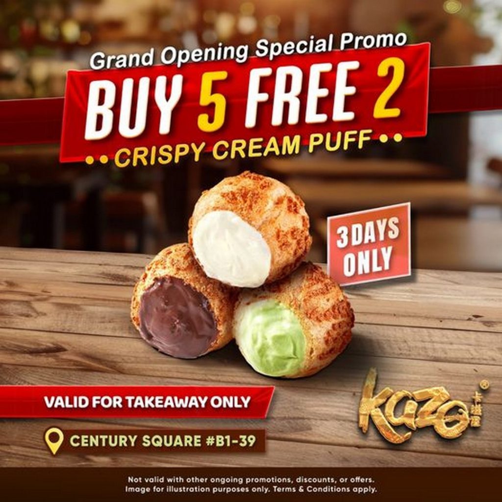 2325 October 2024 Kazo Singapore Grand Opening Special Promotion on Cream Puffs SG
