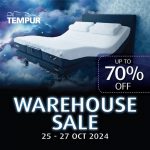 25-27 October 2024: Tempur Singapore, Warehouse Sale with Up to 70% Off on Mattresses and Accessories