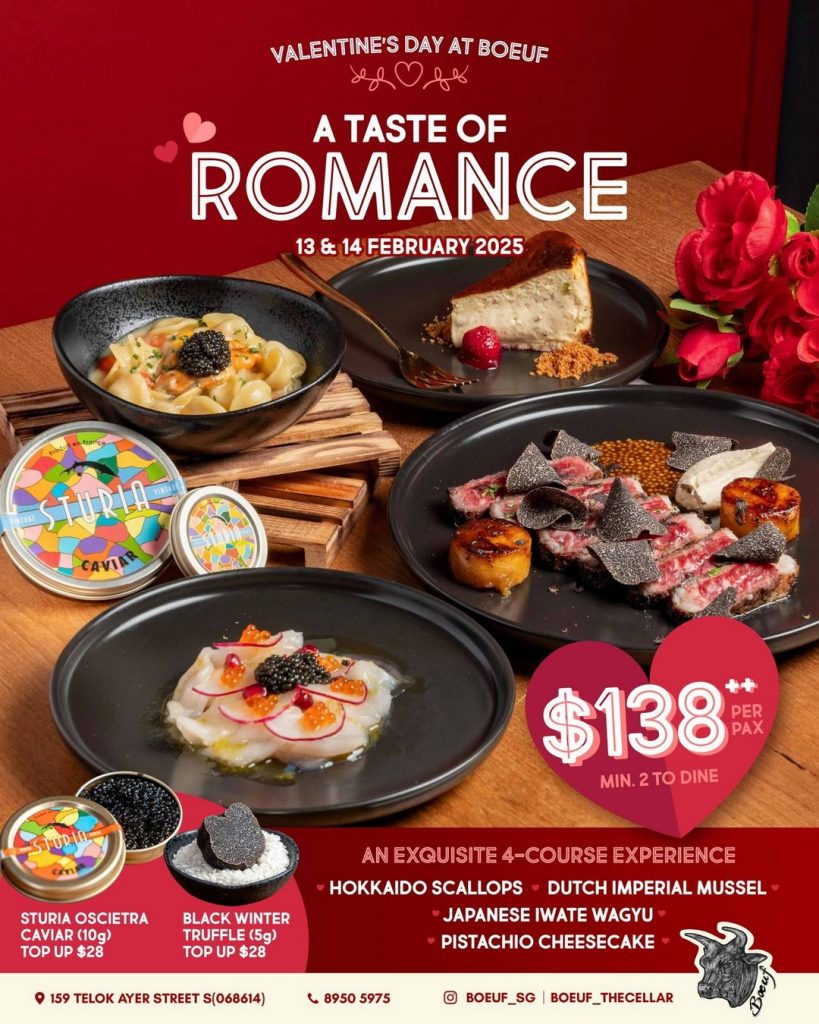 1314 February 2025 Boeuf Valentine's Day FourCourse Romantic Dinner