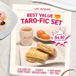 1 January – 28 February 2025: Kopitiam, Taro Toast Promotion, Special Offer for Taro Lovers, $4.80 for Toast, Eggs, and Kopi