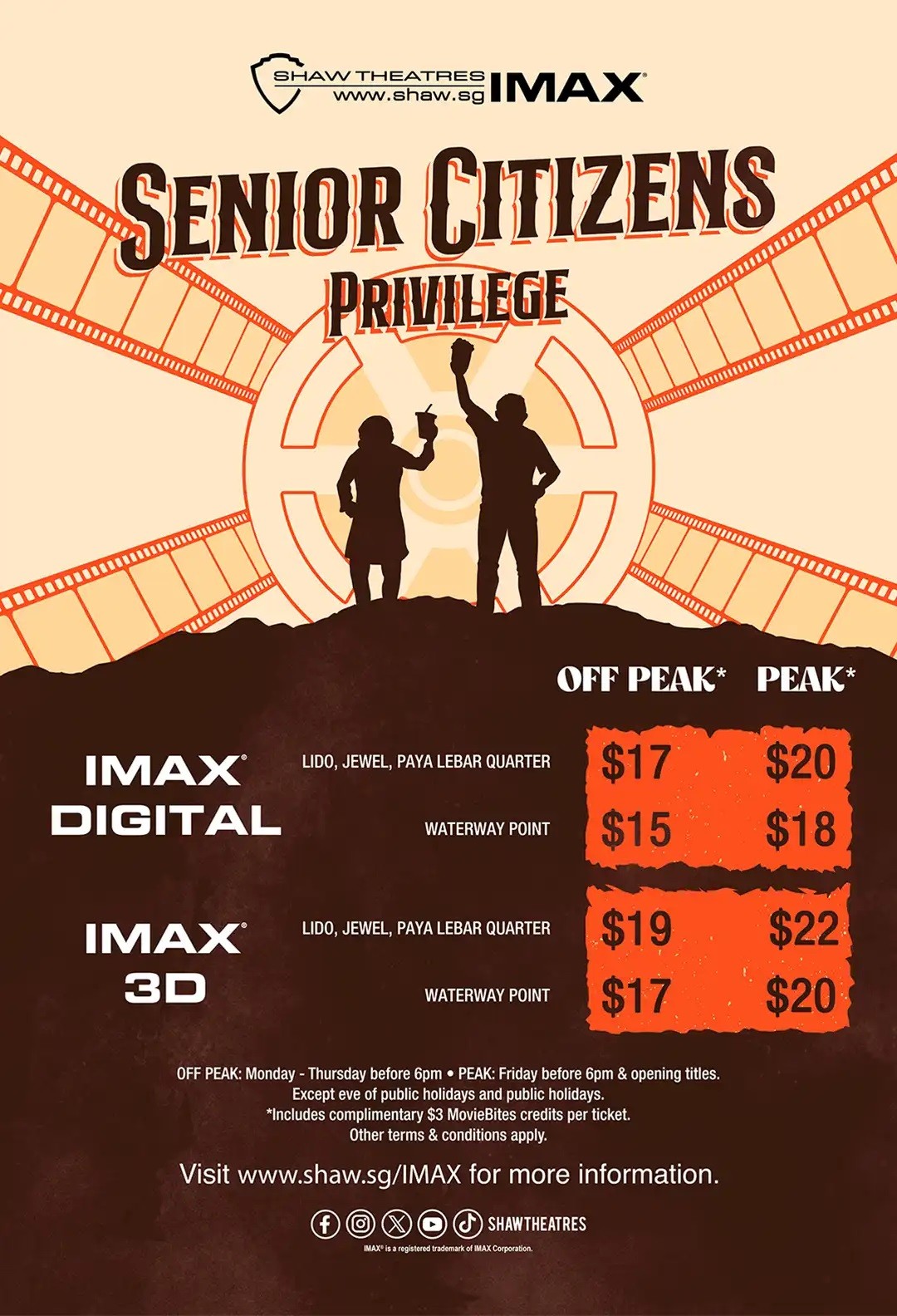 7 February 2025 onwards: Shaw Theatres IMAX® Senior Citizens Concession:  Promotion for Senior Citizens Enjoying IMAX® Movies at Special Rates -  SG.EverydayOnSales.com