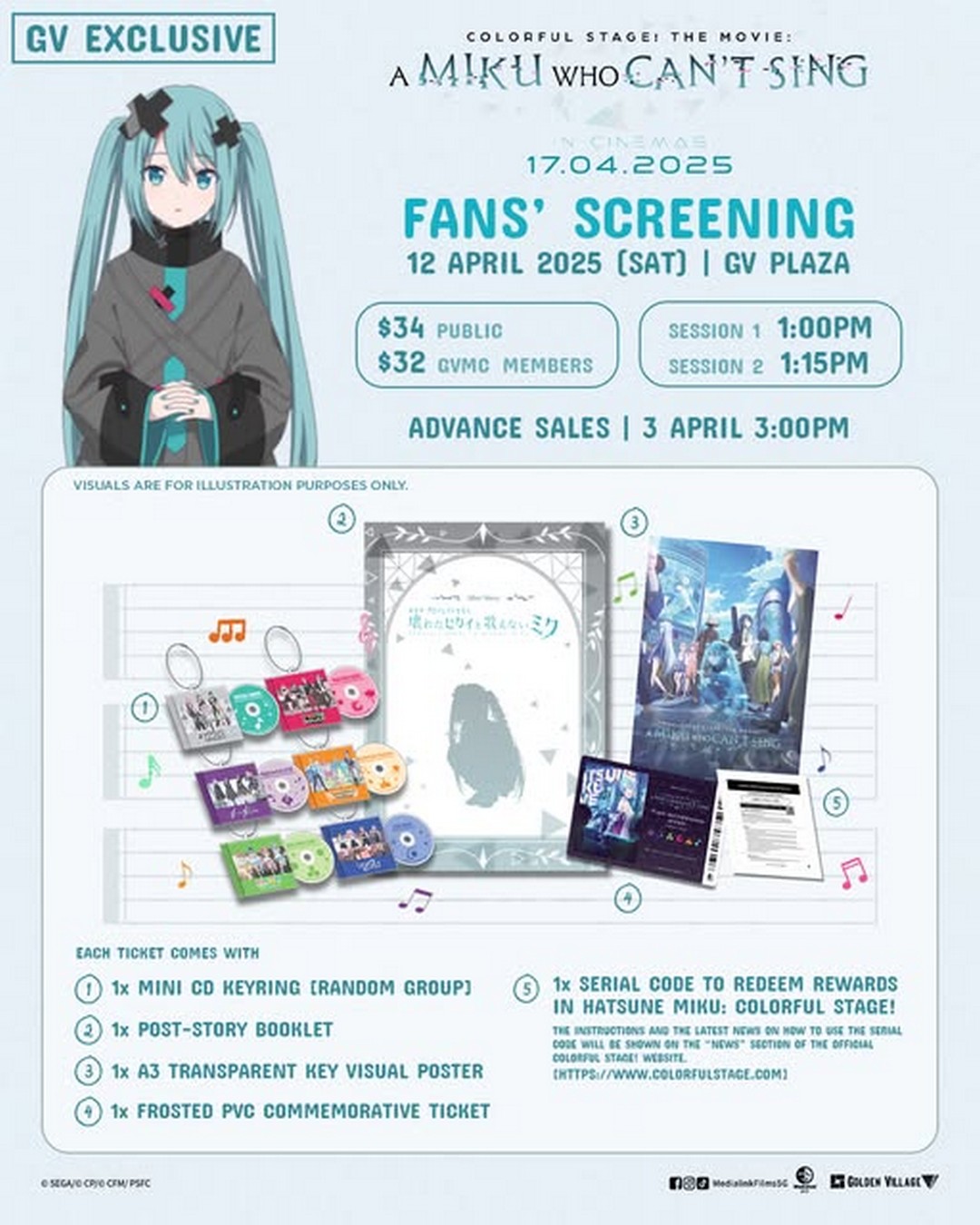 Golden-Village-COLORFUL-STAGE-THE-MOVIE 12 April 2025: Golden Village: COLORFUL STAGE! THE MOVIE: A MIKU WHO CAN'T SING Fans' Screening: Special Screening Event
