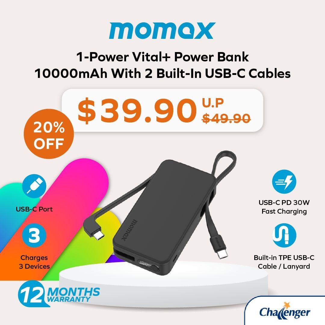 Challenger-Singapore-–-Up-to-20-Off-Momax-Tech-Accessories-5 12 June 2025 onwards: Challenger Singapore – Up to 20% Off Momax Tech Accessories