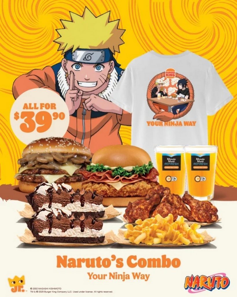 2 T-shirts Naruto X Burger King Taille XL - Collectionneur - Neuf Avec étiquettes