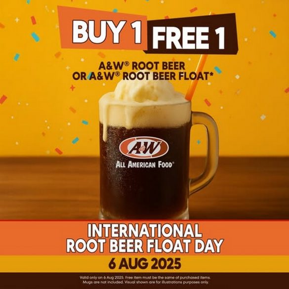 6 August 2025: A&W Singapore Root Beer Float Day: Buy-1-Get-1-Free ...