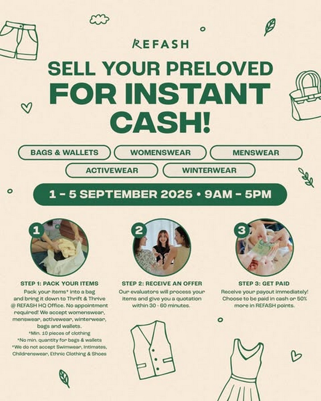 REFASH-Thrift-Thrive-Fashion-Event-2 1-5 September 2025: REFASH: Thrift & Thrive Fashion Event: Sale & Eco Workshops