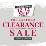 12-14 September 2025: Castilla Singapore: 3-Day Clearance Sale – Massive Storewide Discounts on Furniture