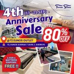 17-21 September 2025: Four Star Mattress Eunos Outlet 4th Anniversary Sale: Up to 80% OFF Mattresses, Sofas & Home Furniture
