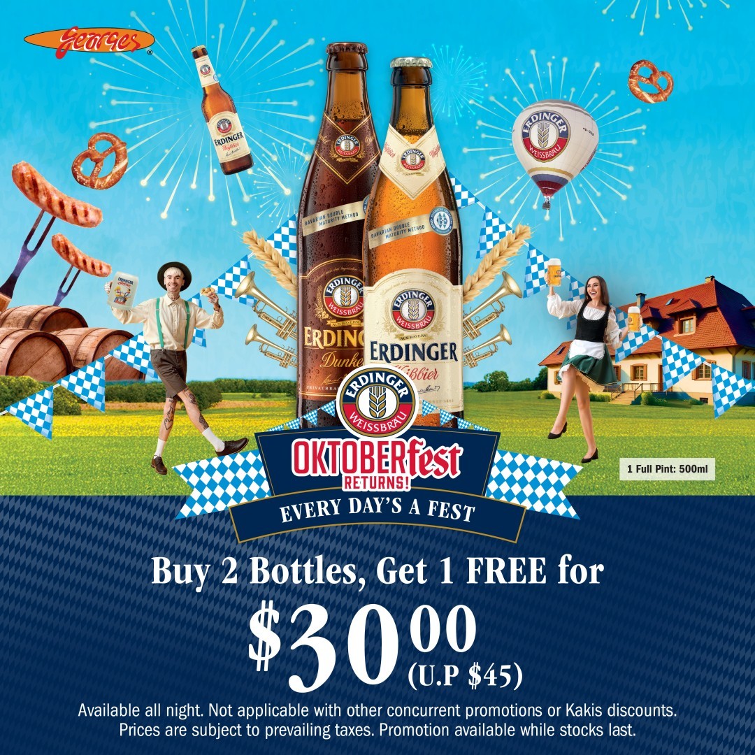 Georges-Enjoy-21-Erdinger-Weissbier 19 September-31 October 2025: Georges: Enjoy 2+1 Erdinger Weissbier/Dunkel Promotion