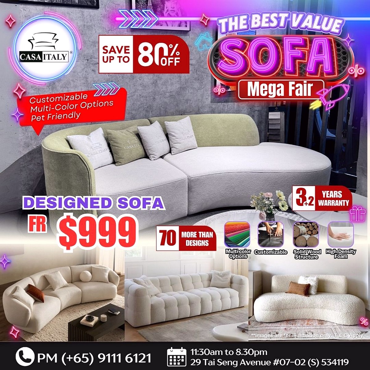 IMG-20250929-WA0004 3-5 Oct 2025: CASA ITALY Sofa Mega Fair Sale: Up to 80% OFF Premium Sofas, Beds & Wardrobes