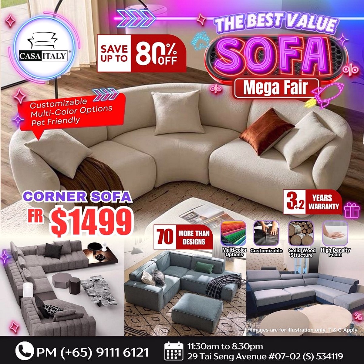 IMG-20250929-WA0010 3-5 Oct 2025: CASA ITALY Sofa Mega Fair Sale: Up to 80% OFF Premium Sofas, Beds & Wardrobes