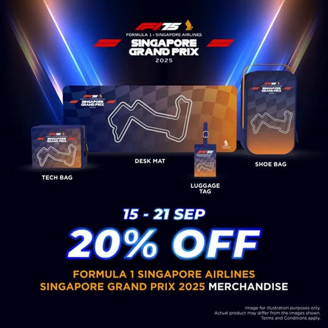 KrisShop-Singapore-Grand-Prix-Merchandise-Sale 16 September 2025 onwards: KrisShop Singapore Grand Prix Merchandise Sale: 20% Off Official Formula 1® Singapore Airlines Singapore Grand Prix 2025 Collectibles