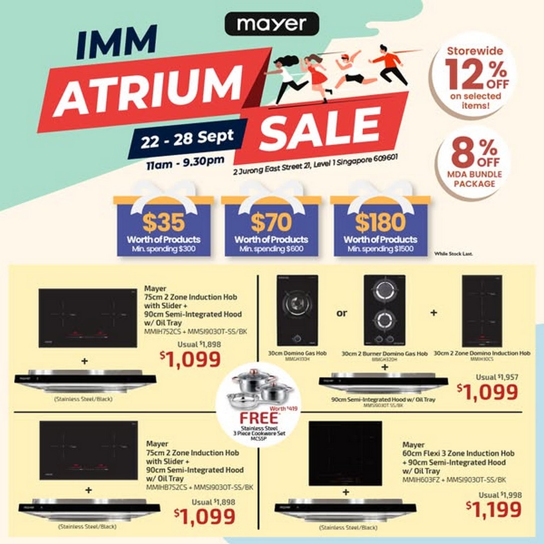 Mayer-Singapore-IMM-Atrium-Kitchen-Makeover-Promotion 22-28 September 2025: Mayer Singapore: IMM Atrium Kitchen Makeover Promotion with 8% OFF MDA Bundle Packages
