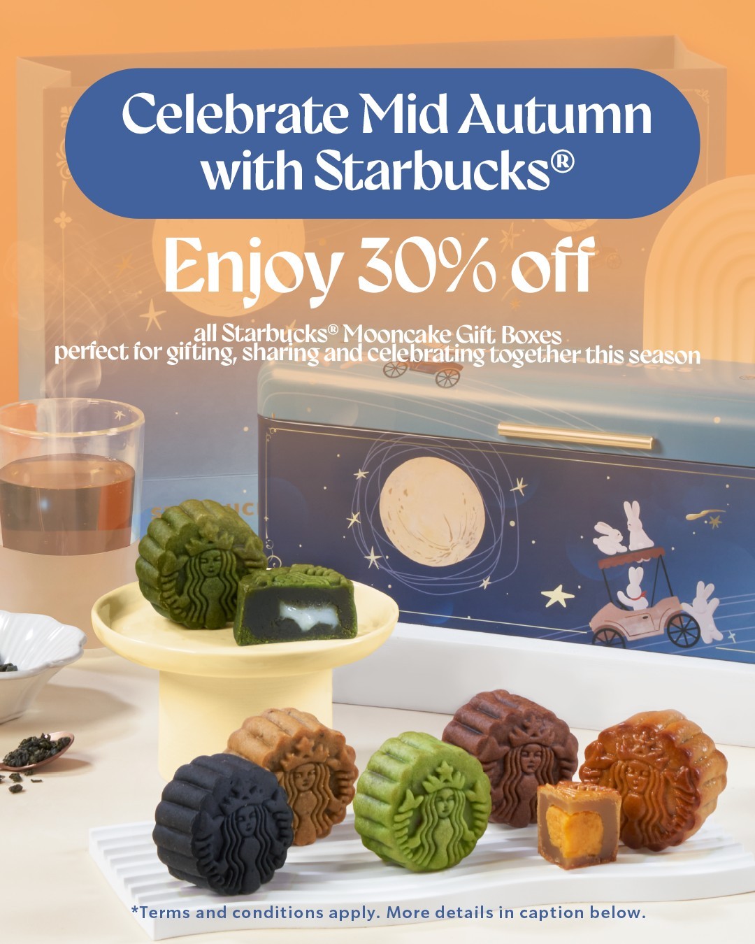 Starbucks-Mooncake-Gift-Boxes-30-Off-Promotion 27 September 2025 Onward: Starbucks Mooncake Gift Boxes 30% Off Promotion