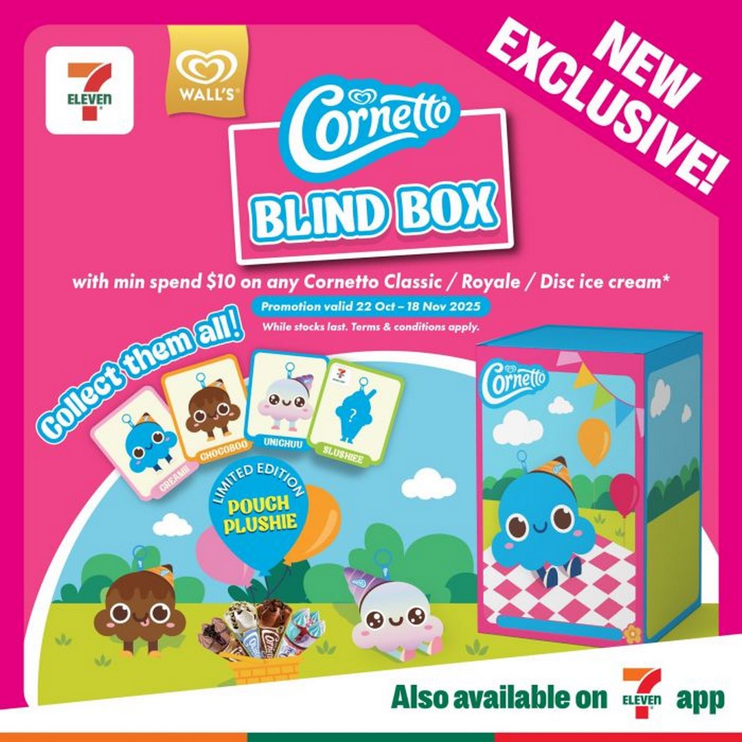 7-Eleven-Singapore-Cornetto-Blind-Box-Plushie-Collectibles 22 October-18 November 2025: 7-Eleven Singapore: Cornetto Blind Box Plushie Collectibles Promotion
