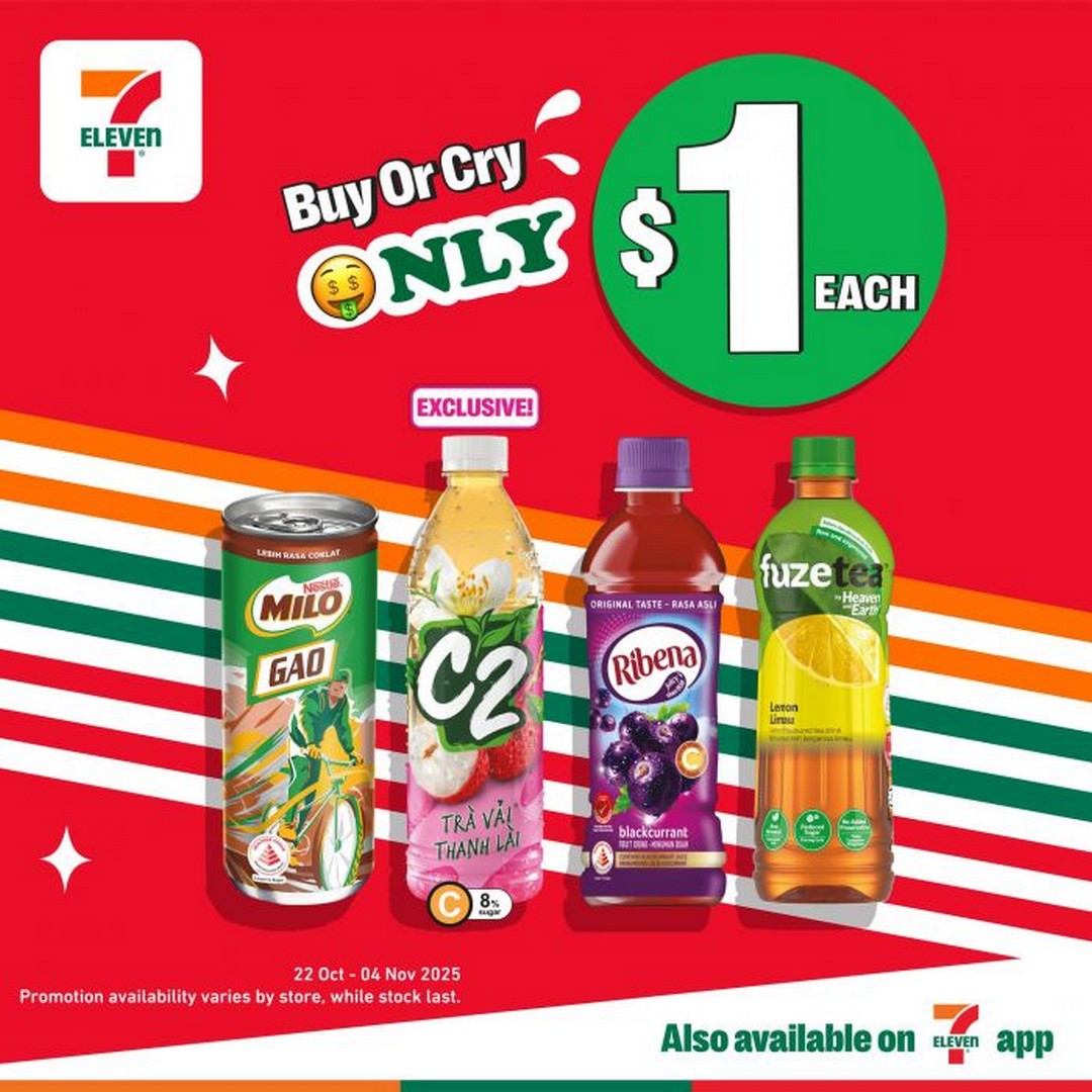 7-Eleven-Singapore-Must-Buy-Lobang-Drinks-Promotion-1 22 October–4 November 2025: 7-Eleven Singapore: Must Buy Lobang Drinks Promotion from $1 Each