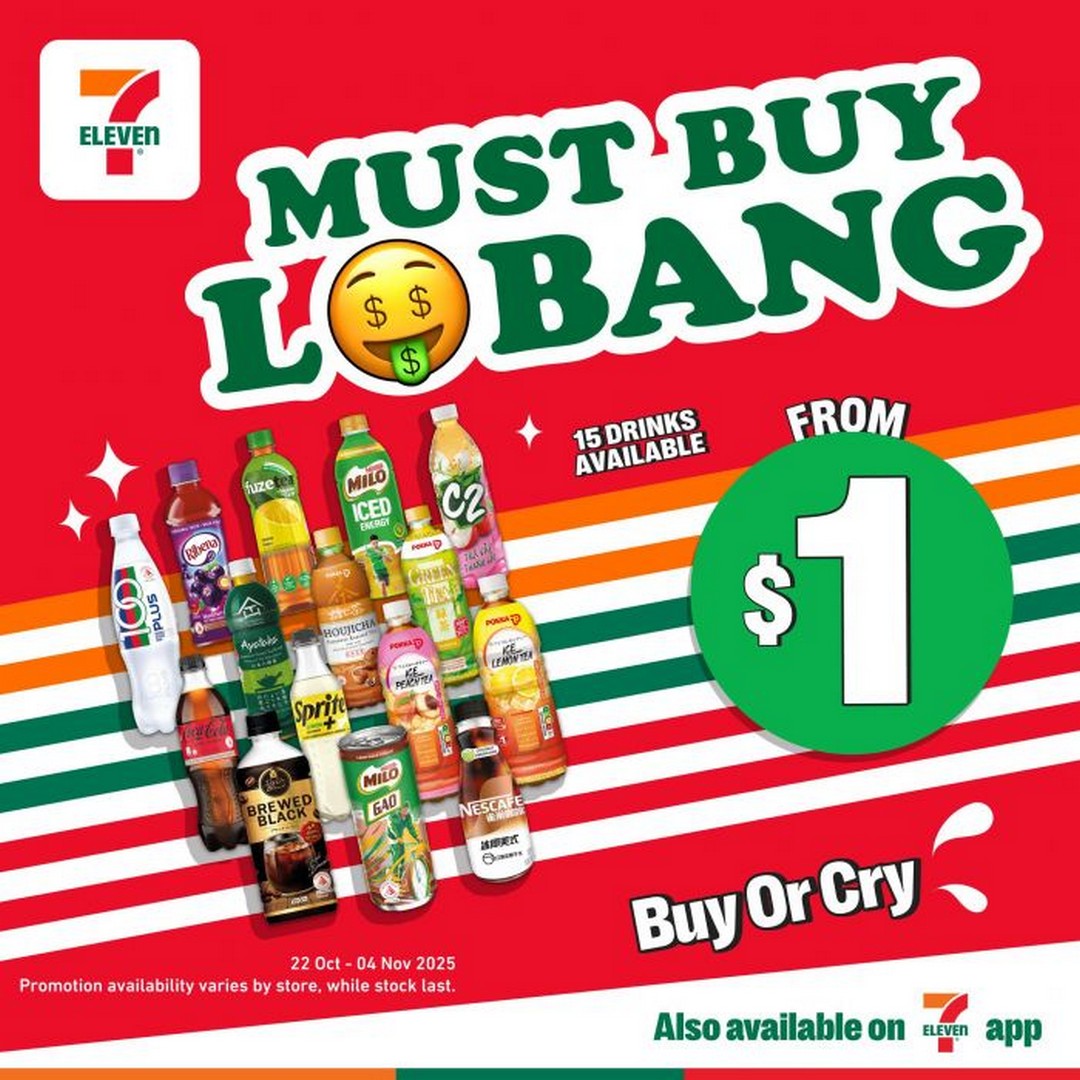 7-Eleven-Singapore-Must-Buy-Lobang-Drinks-Promotion 22 October–4 November 2025: 7-Eleven Singapore: Must Buy Lobang Drinks Promotion from $1 Each