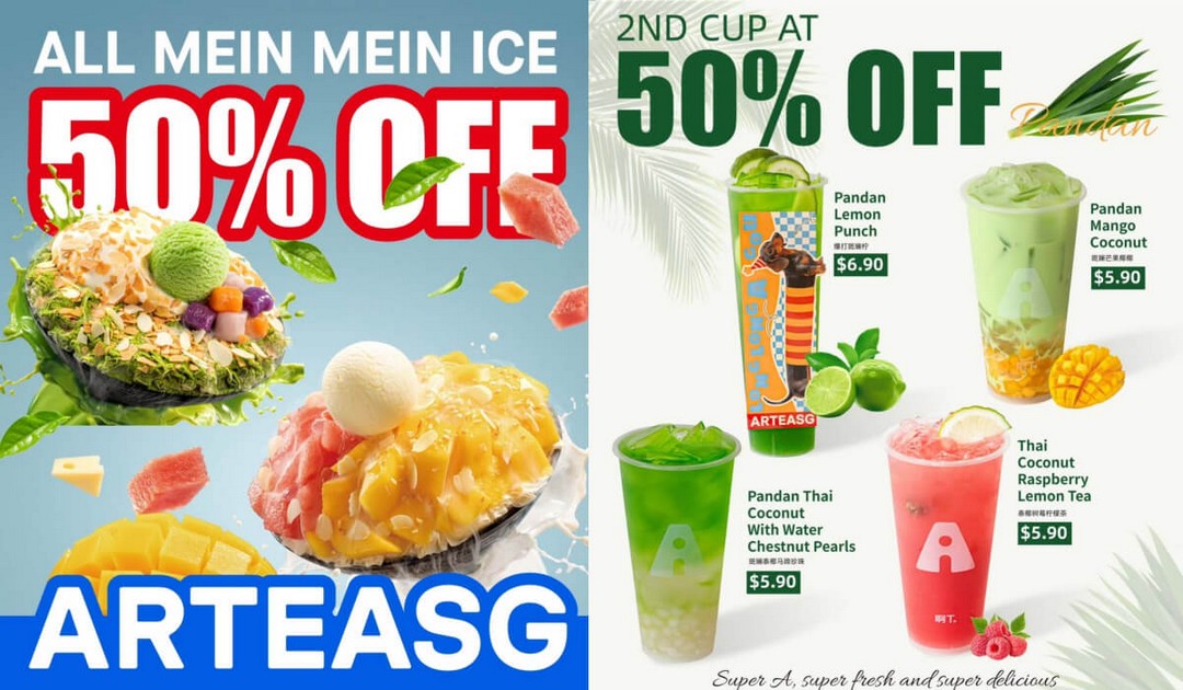 ARTEASG-All-Mein-Mein-Ice-at-50-Off-Promotion 21 October 2025 onwards: ARTEASG: All Mein Mein Ice at 50% Off Promotion – Cool & Refreshing Drinks at Raffles City