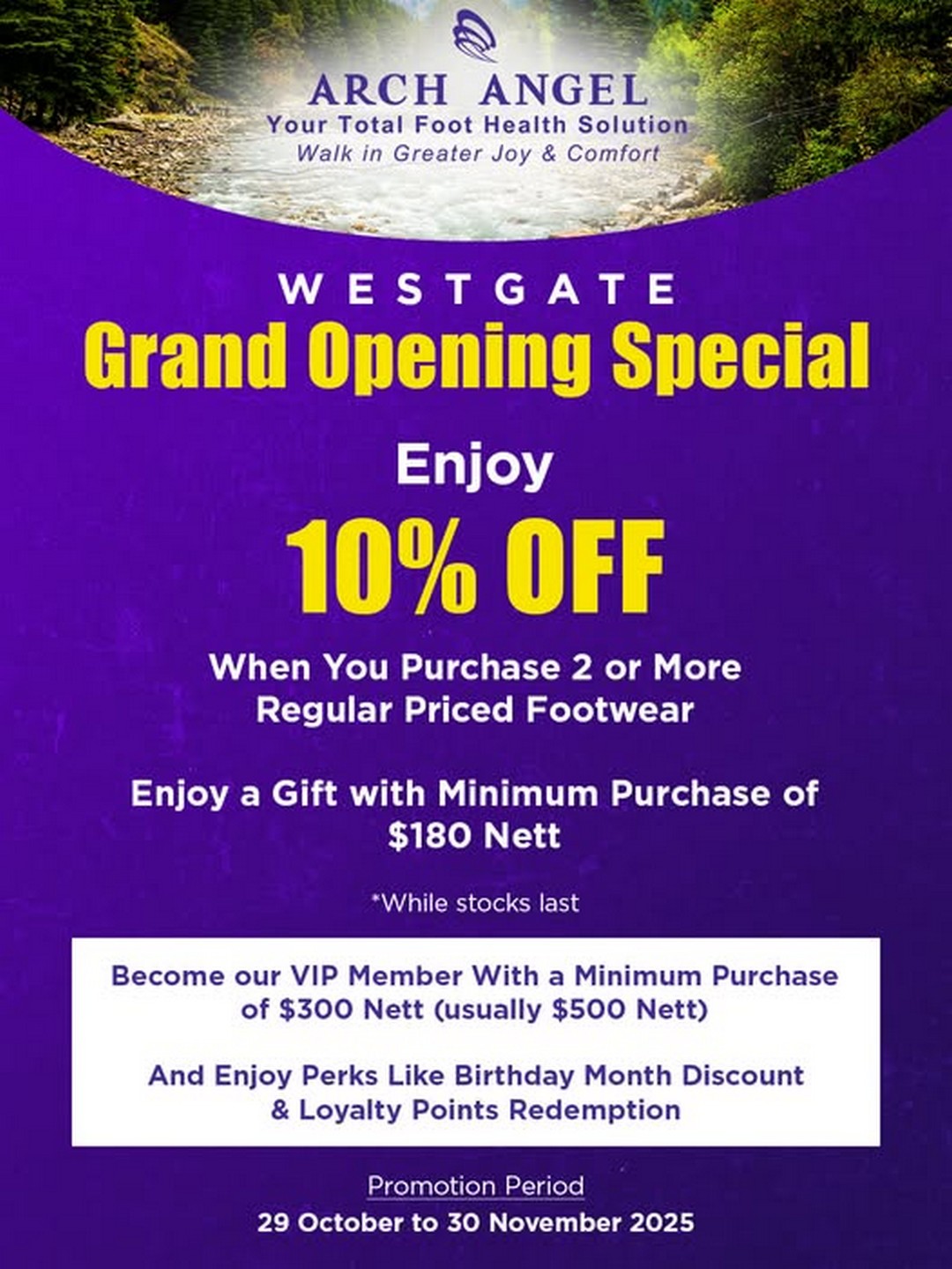 Arch-Angel-Shoes-Grand-Opening-Promotion-at-Westgate 29 October–30 November 2025: Arch Angel Shoes: Grand Opening Promotion at Westgate