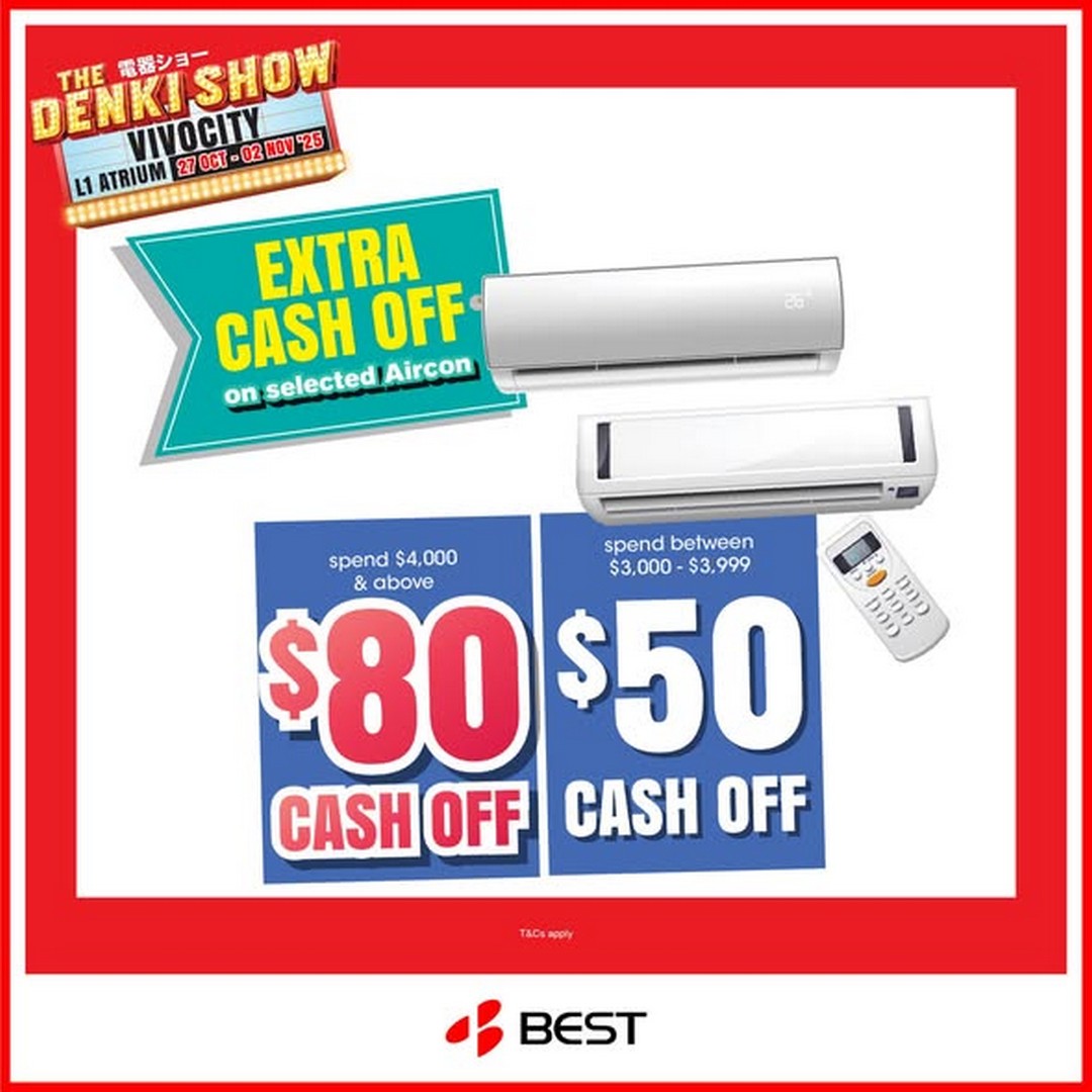 BEST-Denki-Singapore-Home-Appliance-Mega-Promotion-1 Now till 2 November 2025: BEST Denki Singapore: Home Appliance Mega Promotion at VivoCity