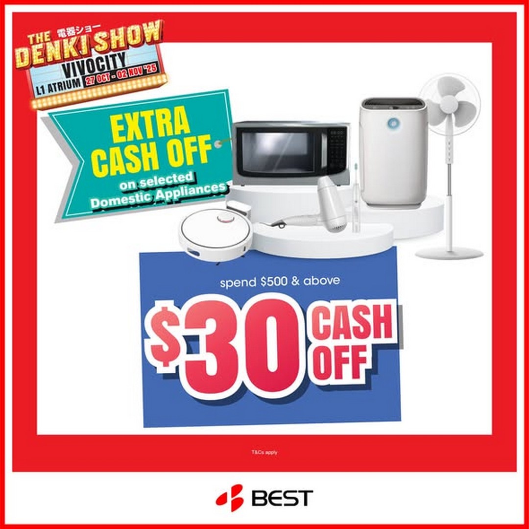 BEST-Denki-Singapore-Home-Appliance-Mega-Promotion-3 Now till 2 November 2025: BEST Denki Singapore: Home Appliance Mega Promotion at VivoCity