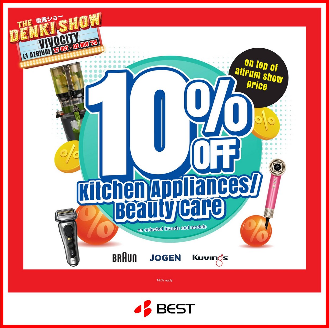 BEST-Denki-Singapore-Home-Appliance-Mega-Promotion-4 Now till 2 November 2025: BEST Denki Singapore: Home Appliance Mega Promotion at VivoCity