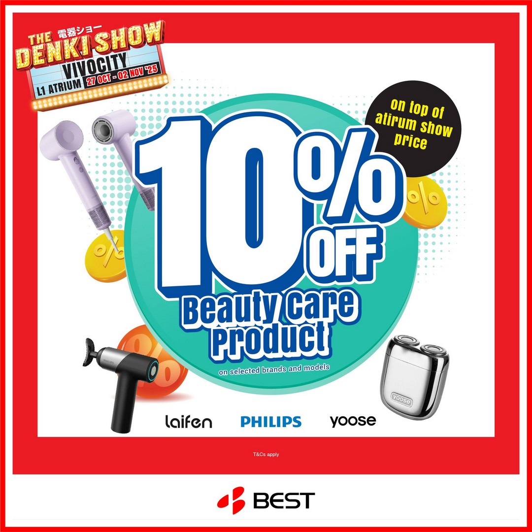 BEST-Denki-Singapore-Home-Appliance-Mega-Promotion-5 Now till 2 November 2025: BEST Denki Singapore: Home Appliance Mega Promotion at VivoCity